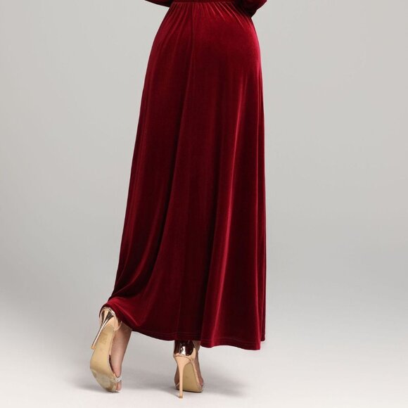Velvet Square Neck Long Sleeve Dress - Picture 9 of 9